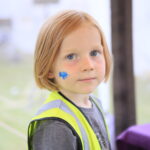 a child with face painting