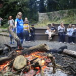 the campfire in the daytime